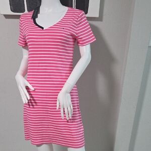 Tommy Hilfiger Pink and White Striped Nightshirt